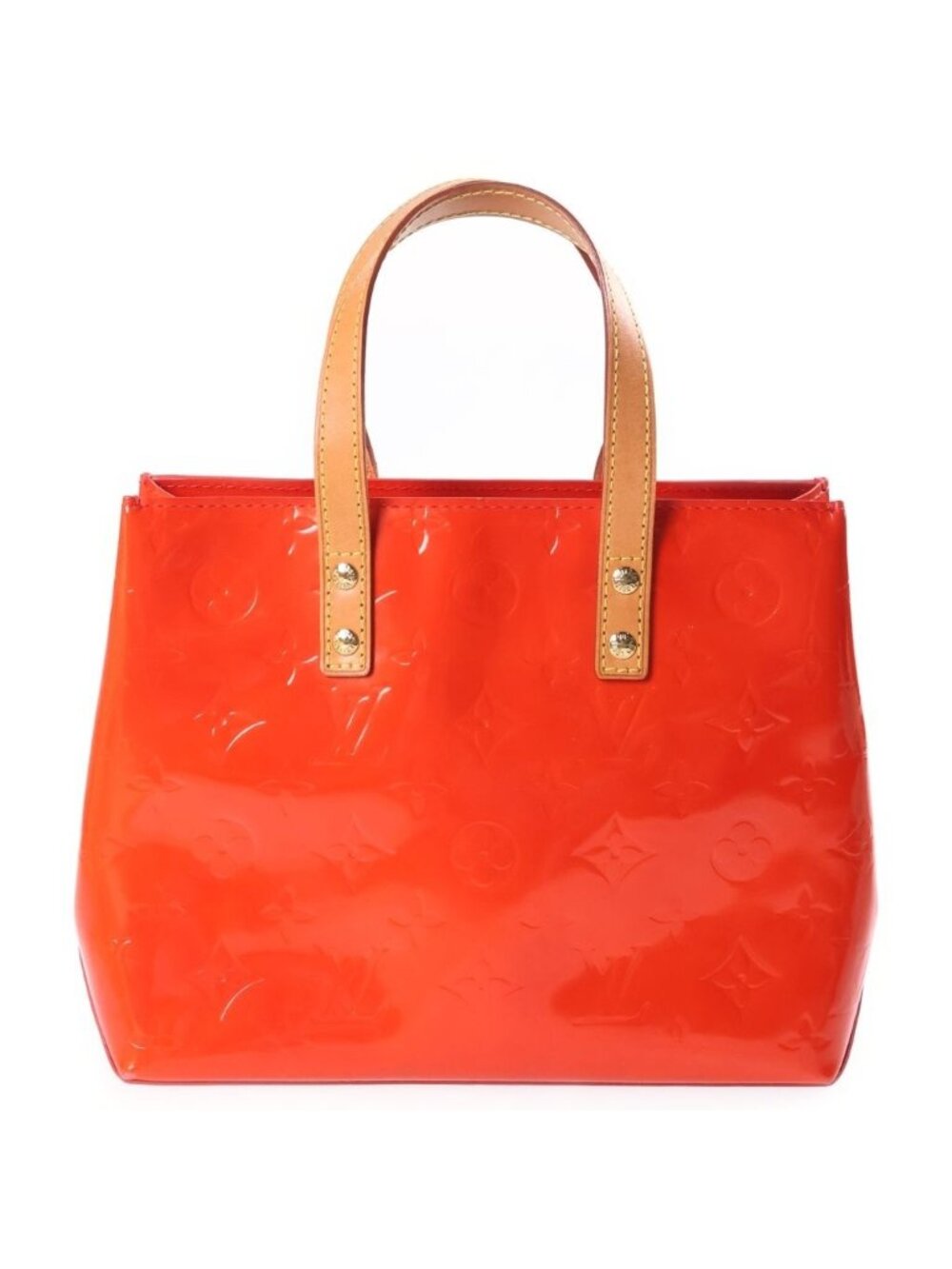 Louis Vuitton Monogram Vernis Reade PM Patent Leather Handbag Red